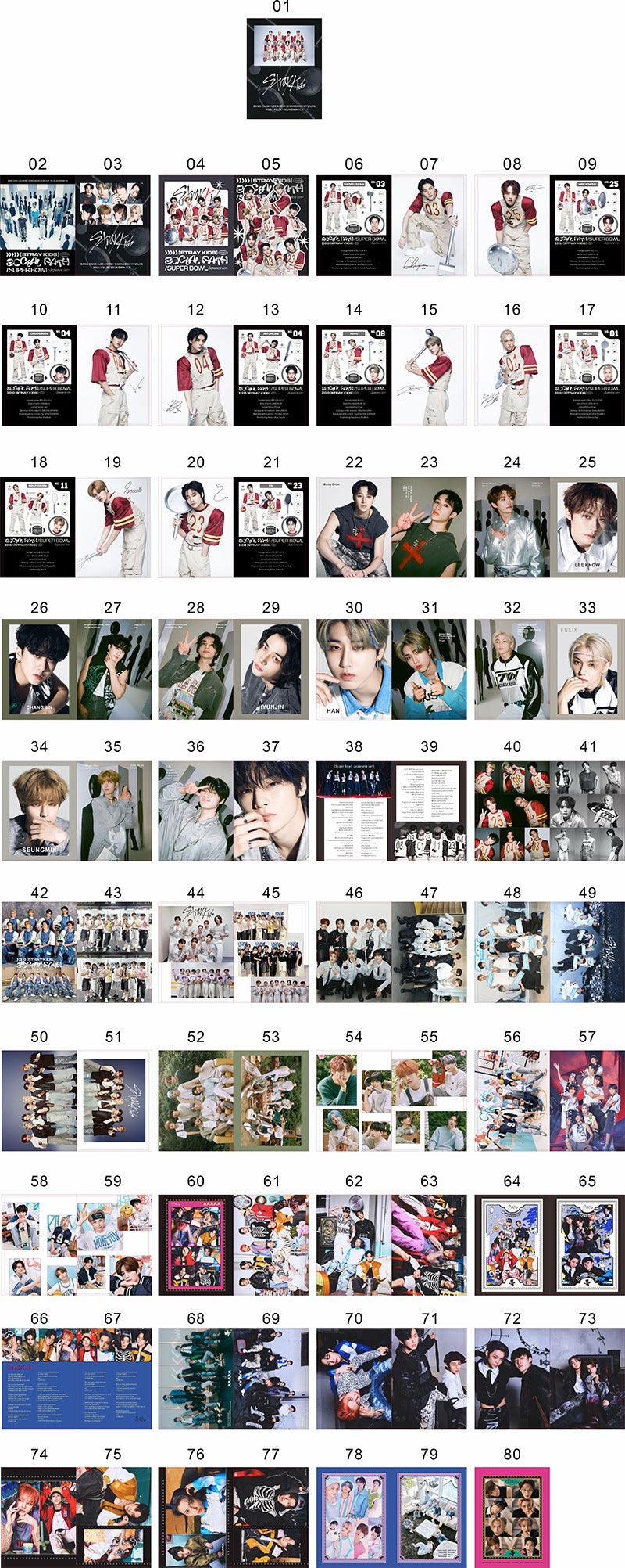 STRAY KIDS PHOTOBOOK 80 PCS (PHOTOBOOK+79 ITEMS) VARIOUS OPTIONS!✨