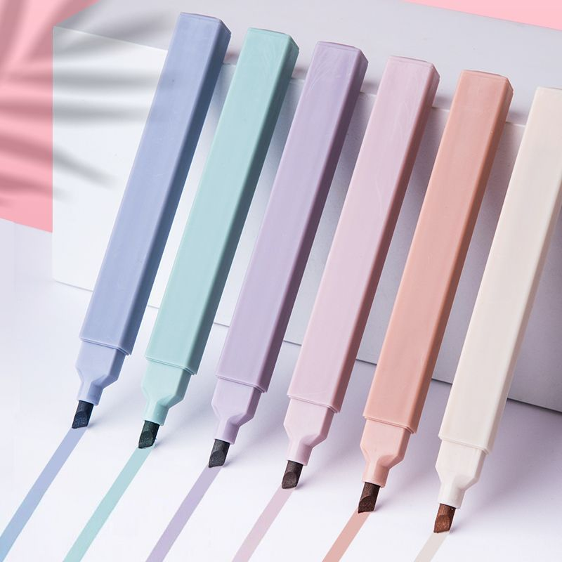12 PASTEL COLOR HIGHLIGHTER BRUSHES SET