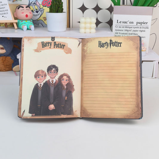 HARRY POTTER NOTEBOOK WITH DECORATED PAGES PAPERBACK